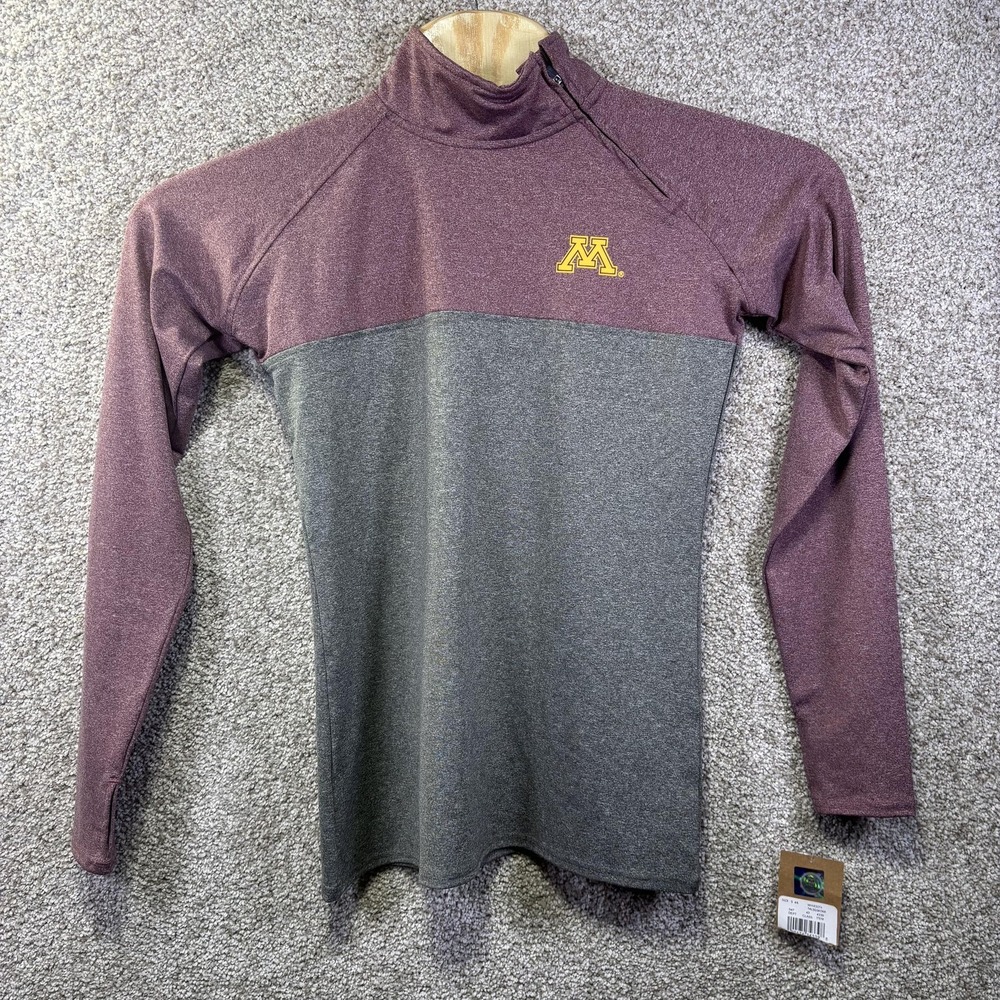Minnesota Golden Gophers Shirt Womens Small Gray Maroon Football Rivalry Threads